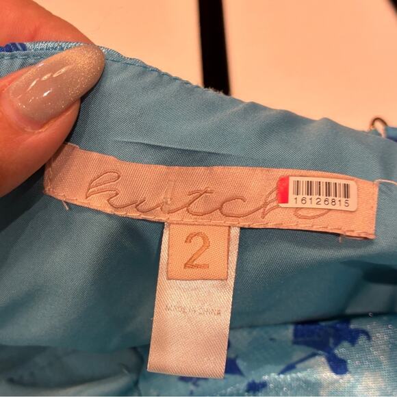 Hutch Blue Floral Ruffled Miah Gown Sz 2 MSRP $368 - Picture 10 of 15